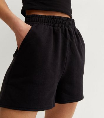 Black jersey shorts store womens