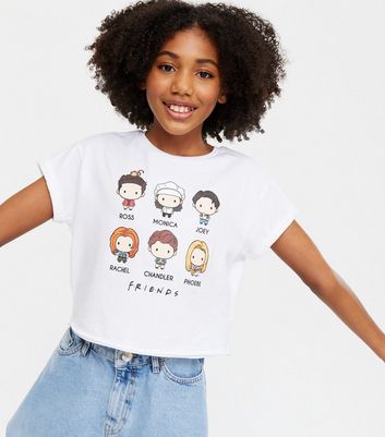 White Logo Friends Characters T-Shirt 