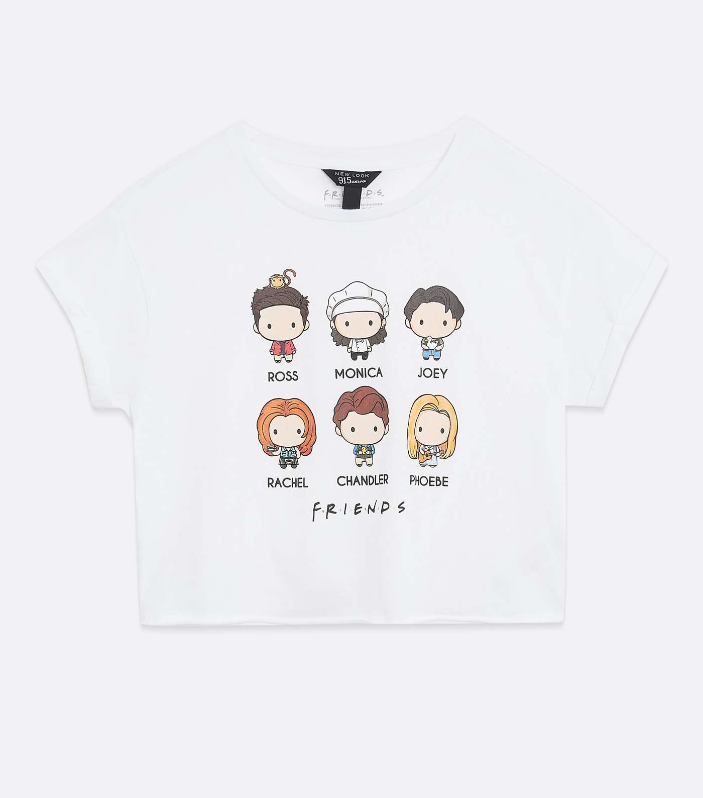 Girls White Logo Friends Characters T-Shirt Image 5