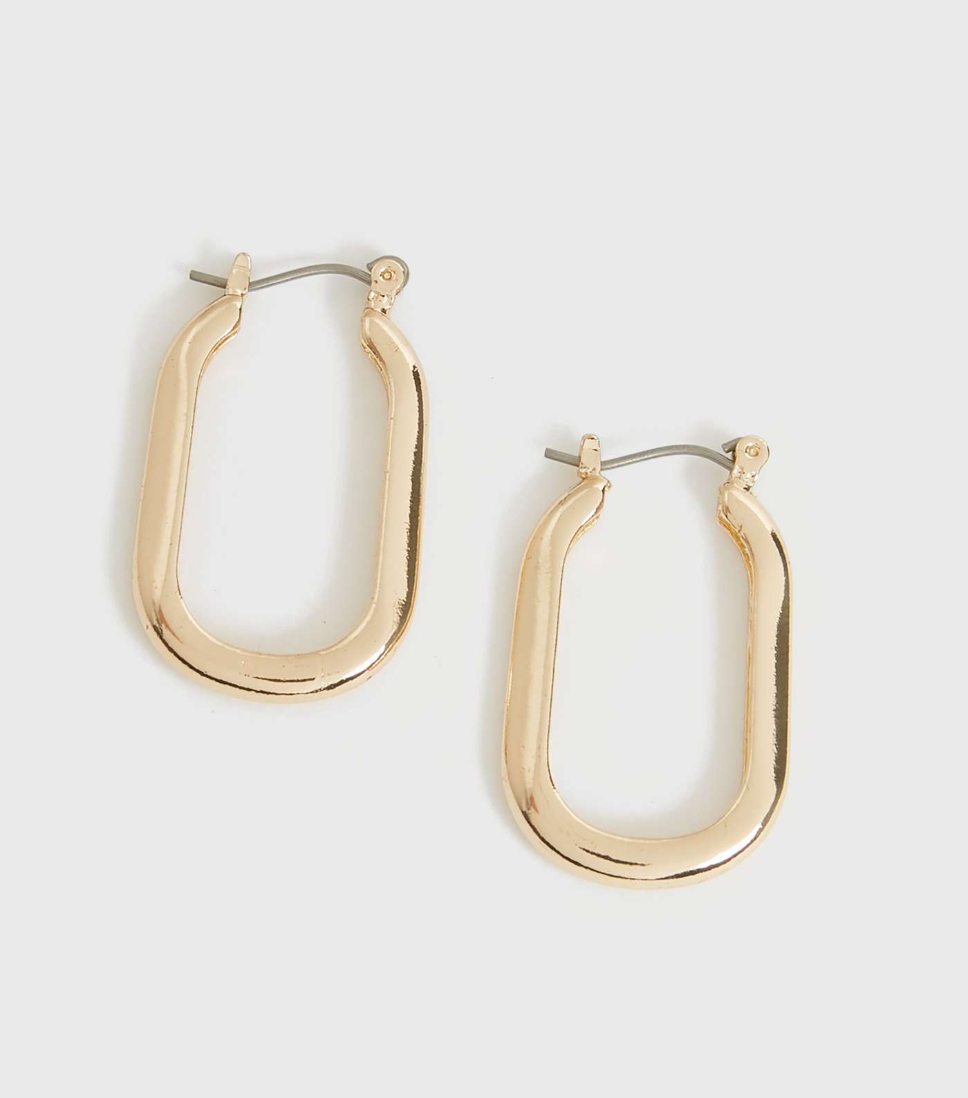 Gold Large Oval Hoop Earrings