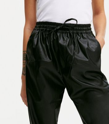 leather look joggers petite