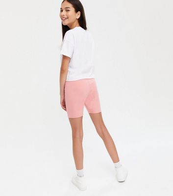 girls white cycling shorts