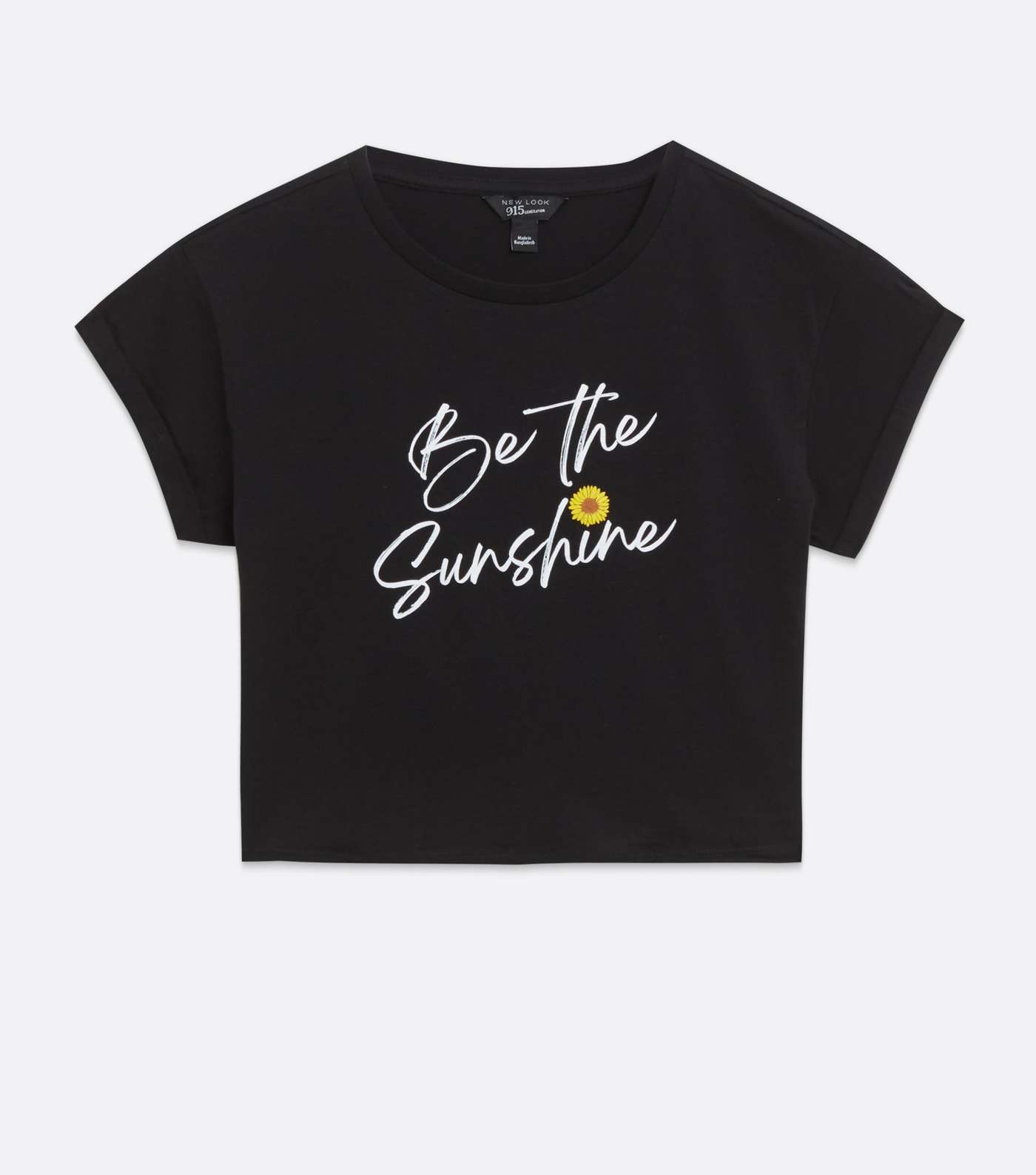 Girls Black Be The Sunshine Logo T-Shirt Image 5