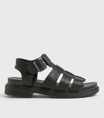 Ladies black sale gladiator sandals