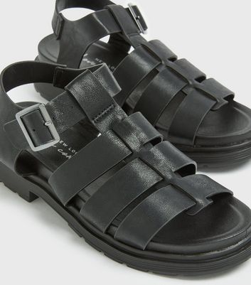Girls black 2025 gladiator sandals