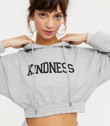 Crop top clearance hoodie new look