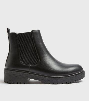 chunky cleated chelsea boots