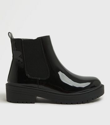 womens chelsea boots patent