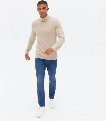 Off White Fine Knit Roll Neck Jumper | New Look