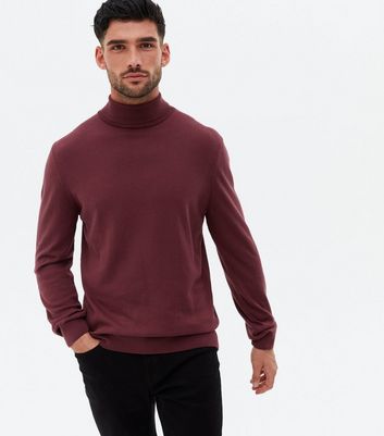 maroon roll neck jumper