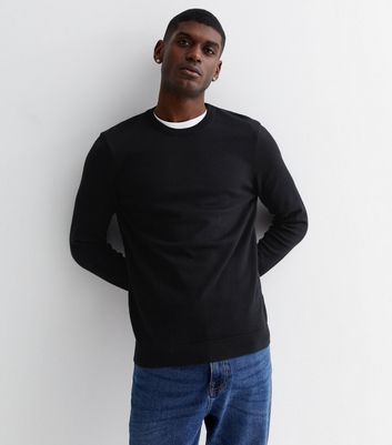 Black crew neck online jumpers