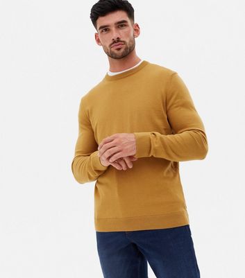 Mens yellow clearance polo neck jumper