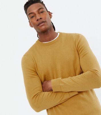Yellow Soft Fine Knit Crew Neck Jumper 