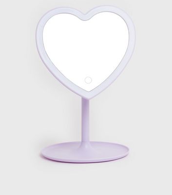 Lilac Heart LED Mirror