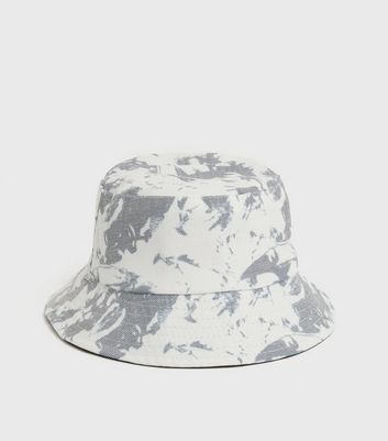 grey tie dye bucket hat