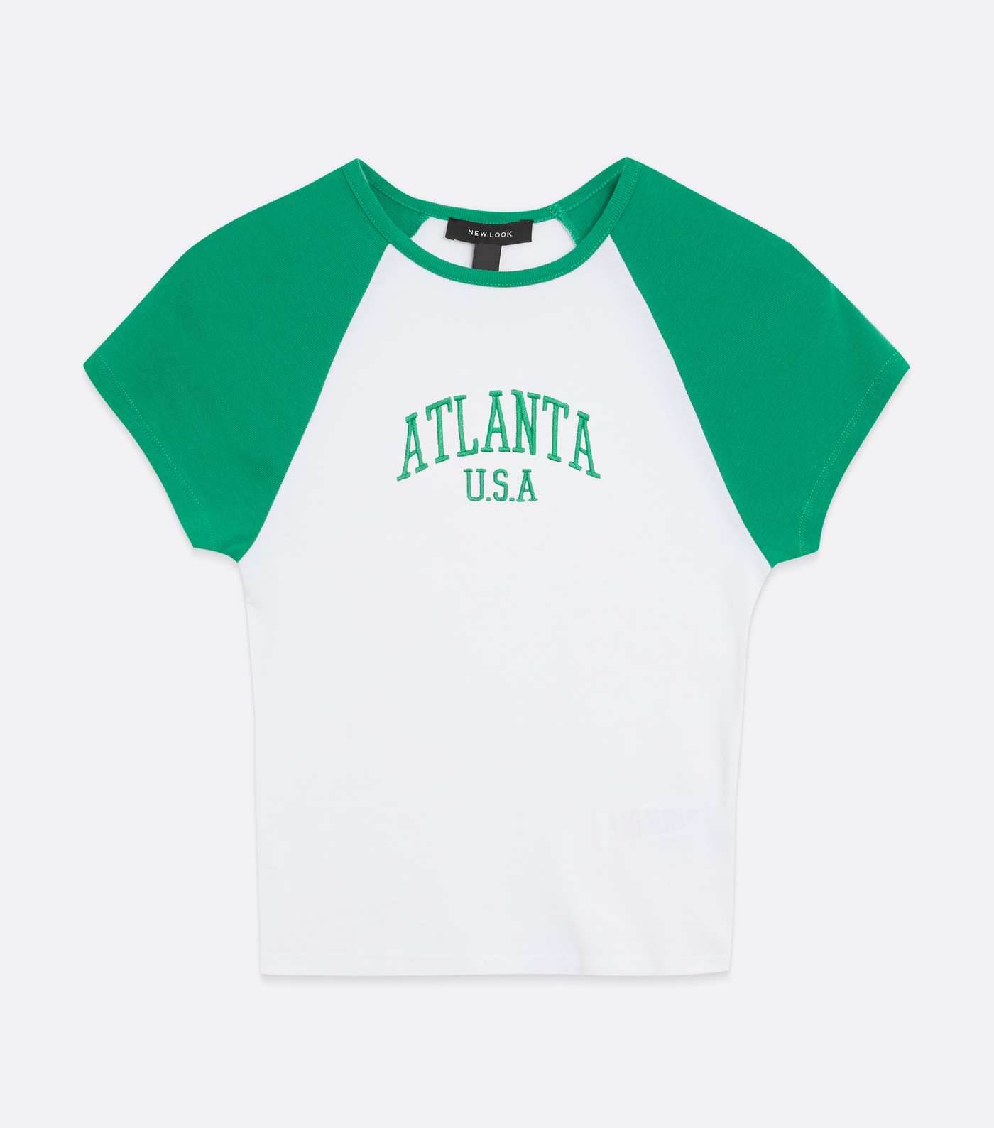 Green Atlanta Raglan Logo T-Shirt Image 5