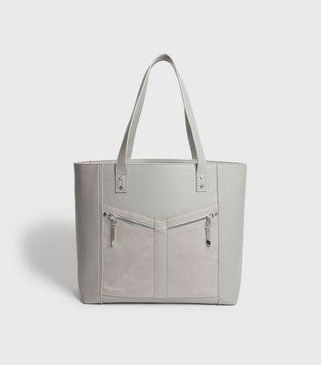 grey tote bag