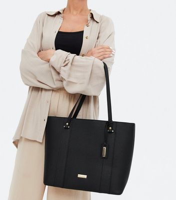 leather look tote bag