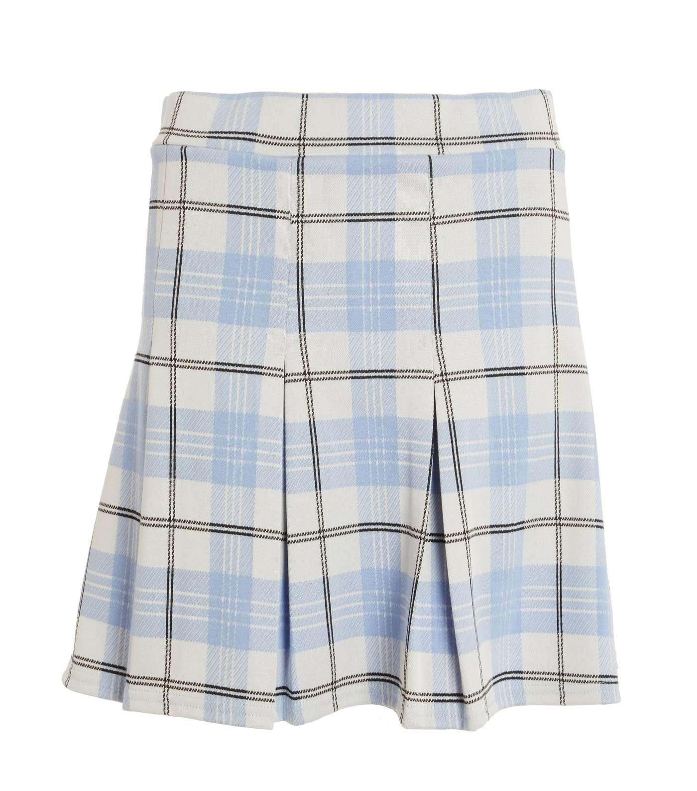 QUIZ Blue Check Pleated Mini Tennis Skirt Image 5