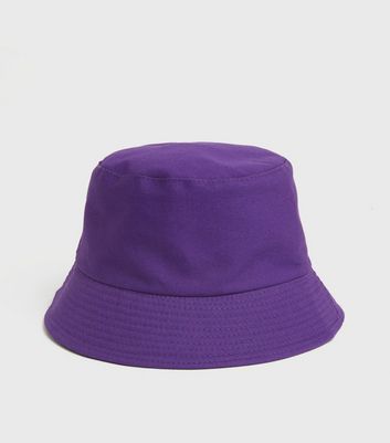 Dark Purple Reversible Bucket Hat | New 
