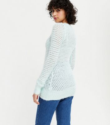 mesh knit jumper