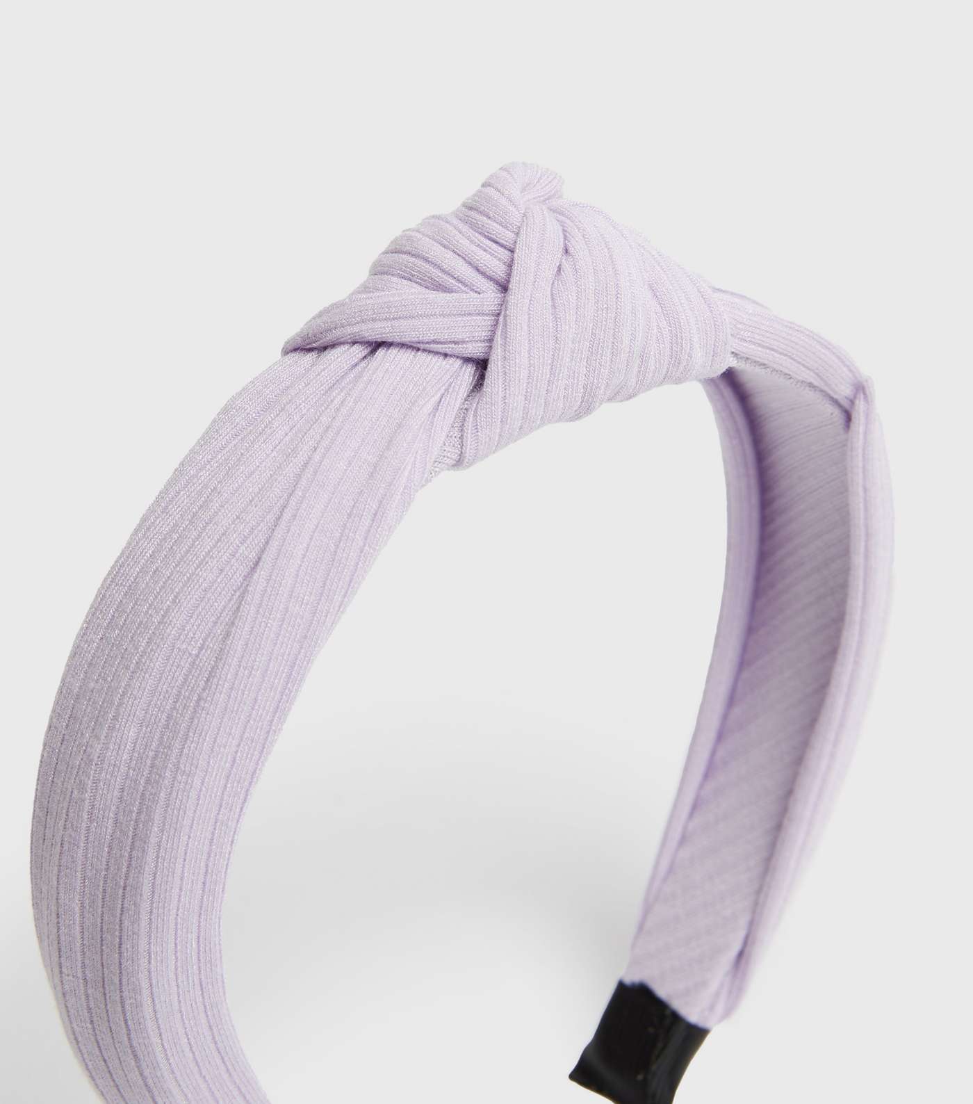 Lilac Ribbed Jersey Knot Headband Image 2