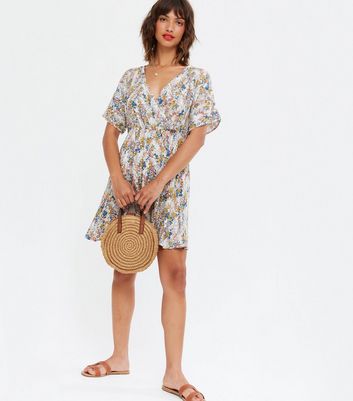 new look wrap floral dress