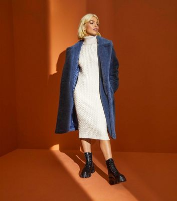 Urban Bliss Blue Teddy Collared Long 