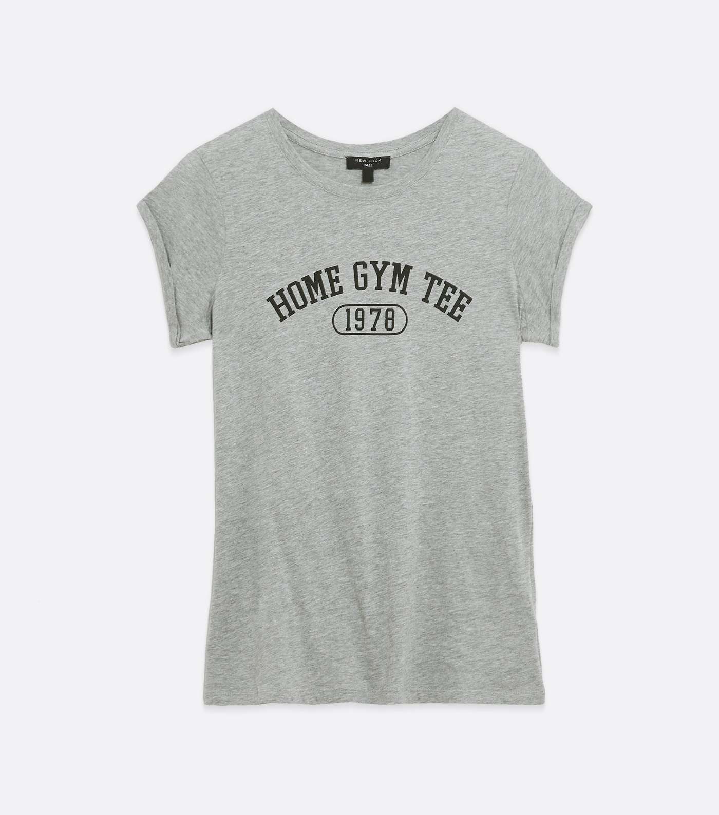 Tall Grey Home Gym Varsity Logo T-Shirt Image 5