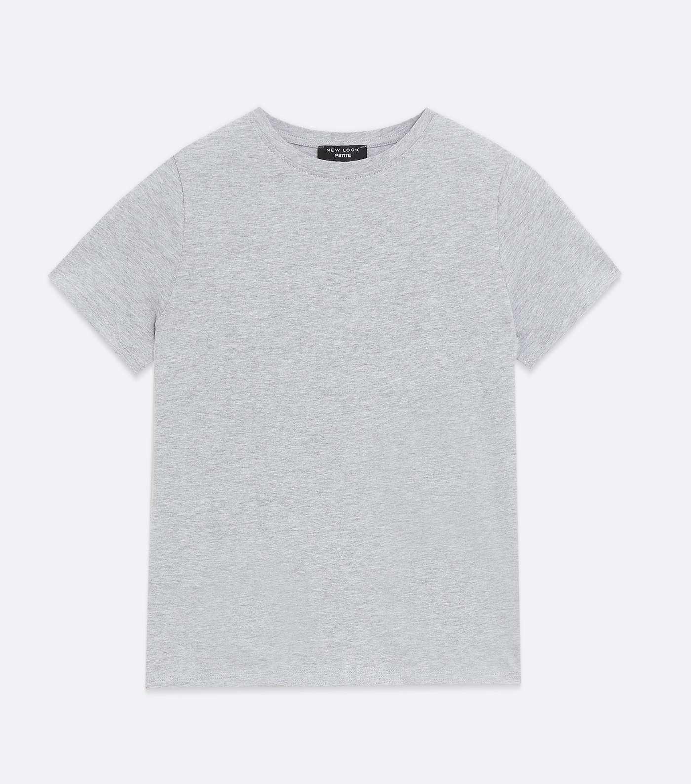 Petite Grey Basic Cotton Blend T-Shirt Image 5