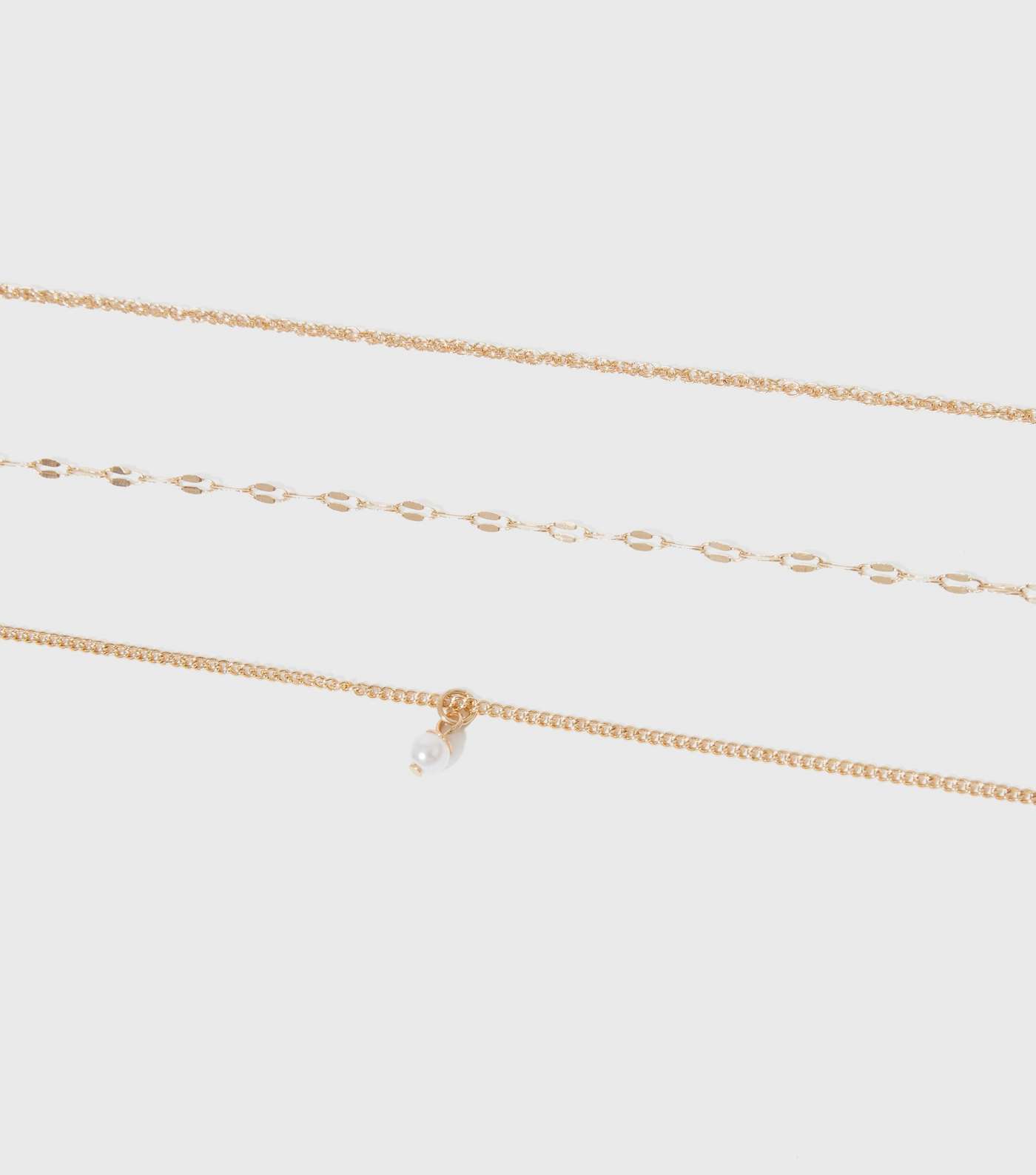 3 Pack Gold Chain and Faux Pearl Chokers