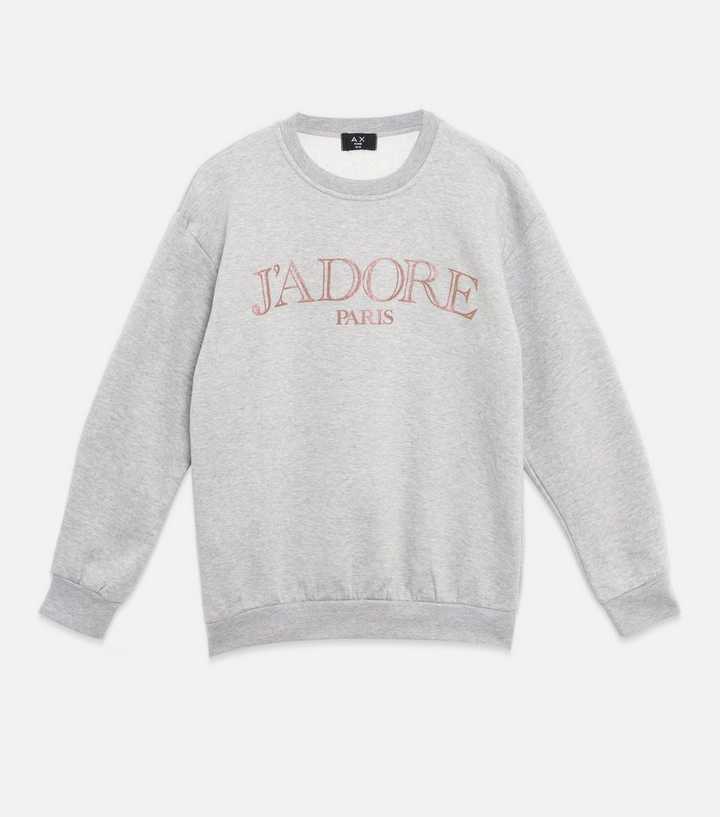 Grey J'adore Sweatshirt – AX Paris