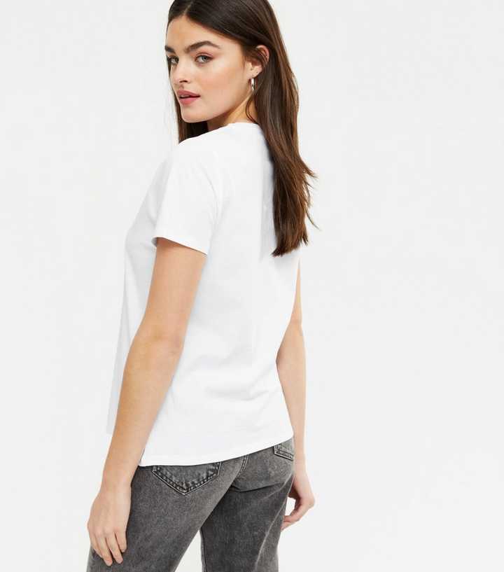 white collar t shirt womens