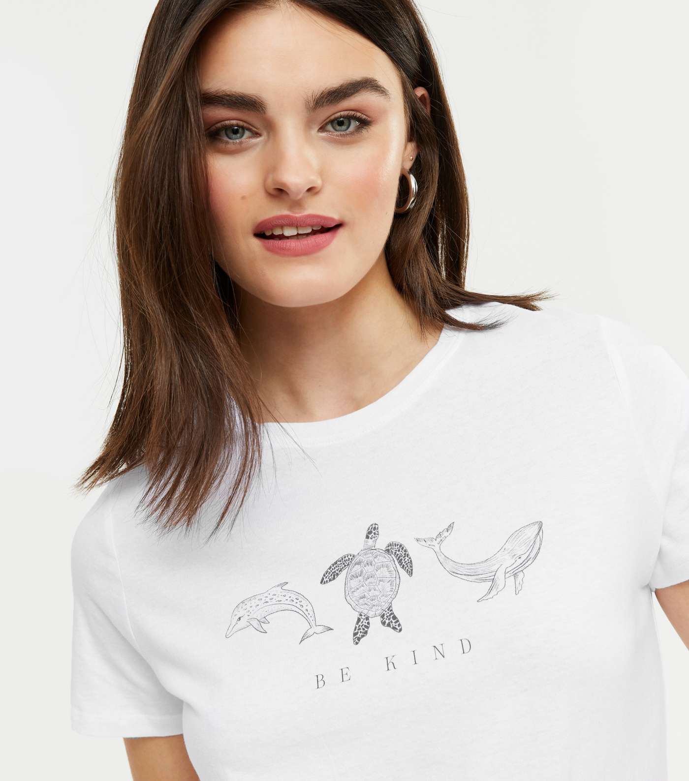 White Be Kind Sea Logo T-Shirt  Image 4