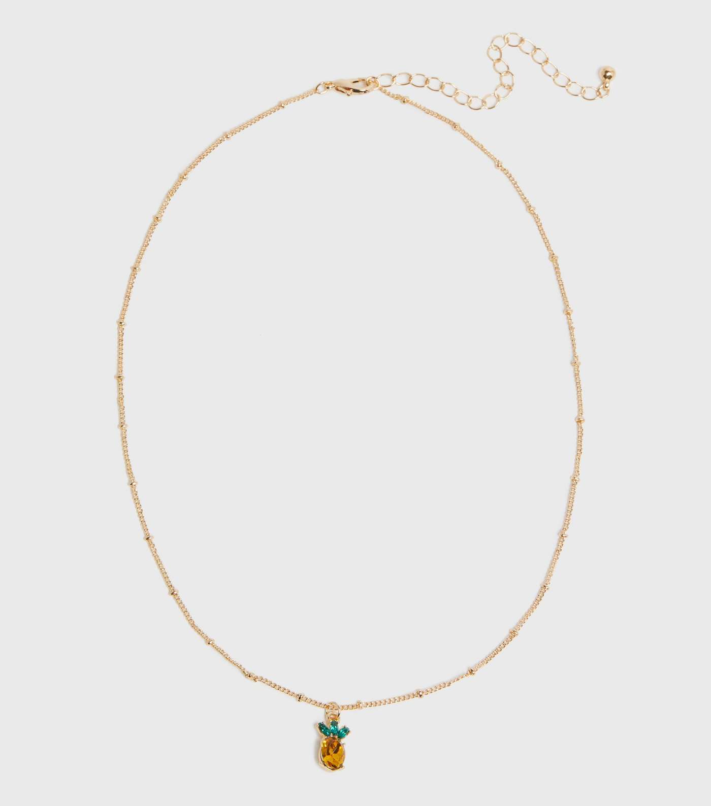 Girls Gold Pineapple Pendant Necklace Image 2