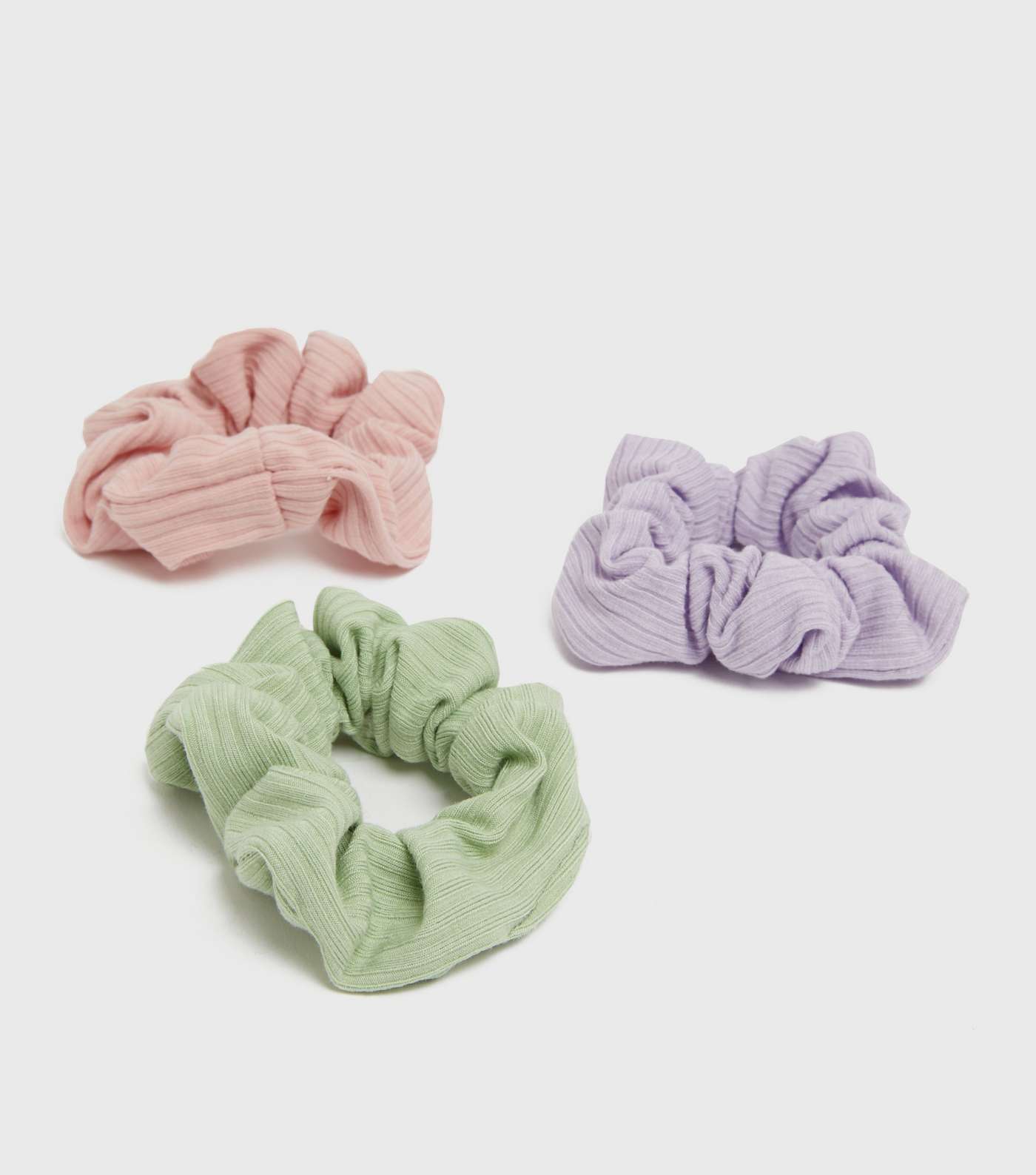 Girls 3 Pack Multicoloured Jersey Scrunchies Image 2