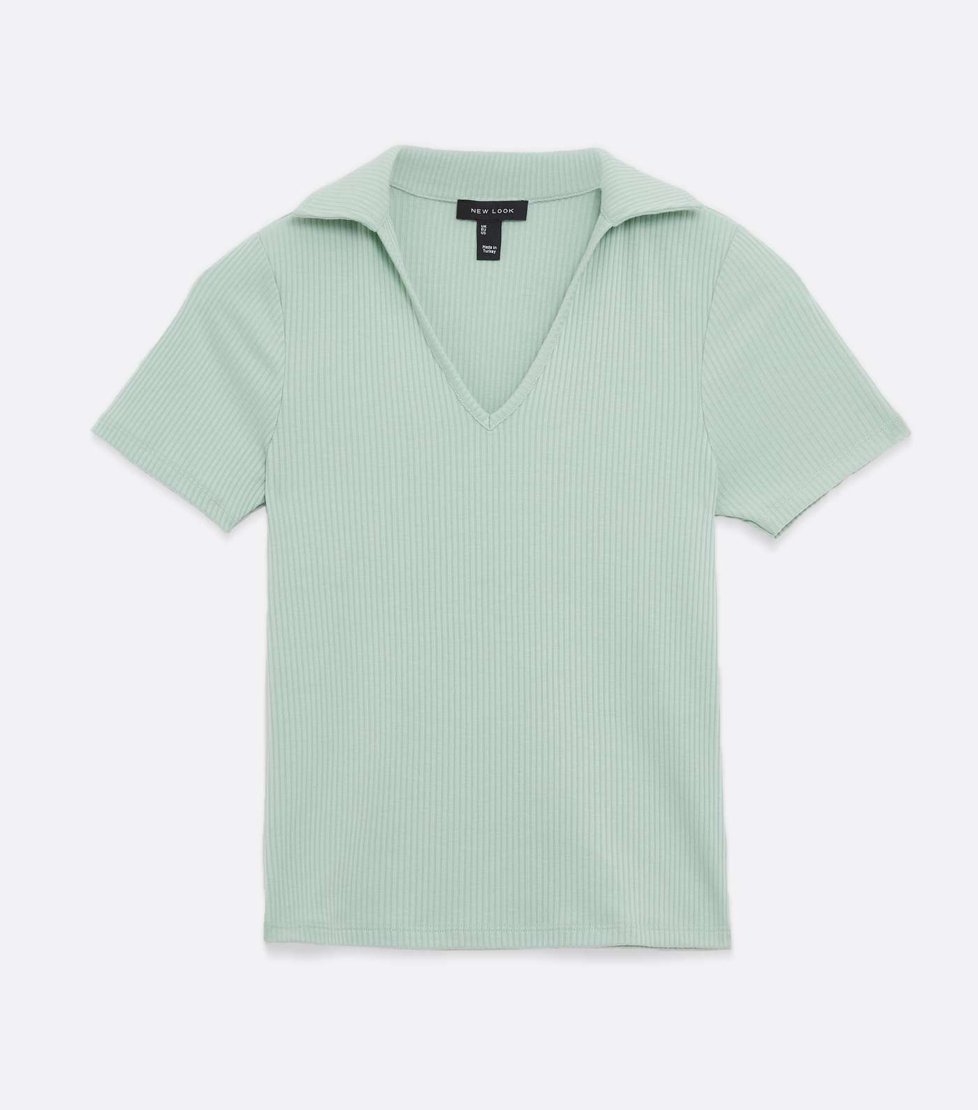 Light Green Collared Short Sleeve T-Shirt Image 5