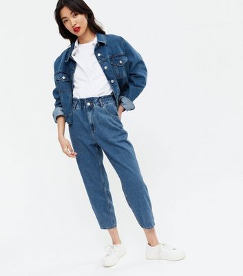 new look blue high waisted jeans