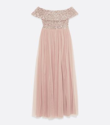 Maya embellished clearance bardot maxi dress