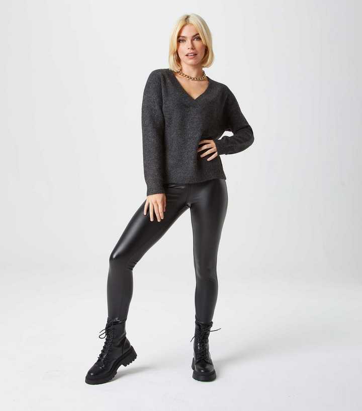 Urban Bliss faux-leather legging in black