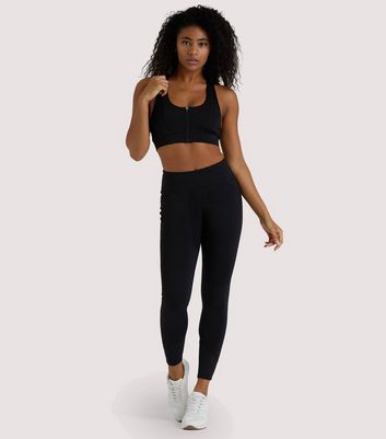 mesh panel sports leggings