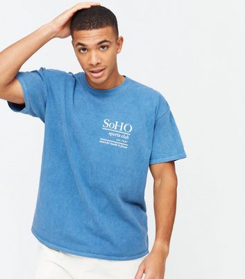 Bright Blue Overdyed Soho Logo T-Shirt 
