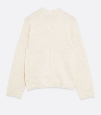Click to view product details and reviews for Cream High Neck Seam Front Jumper New Look.