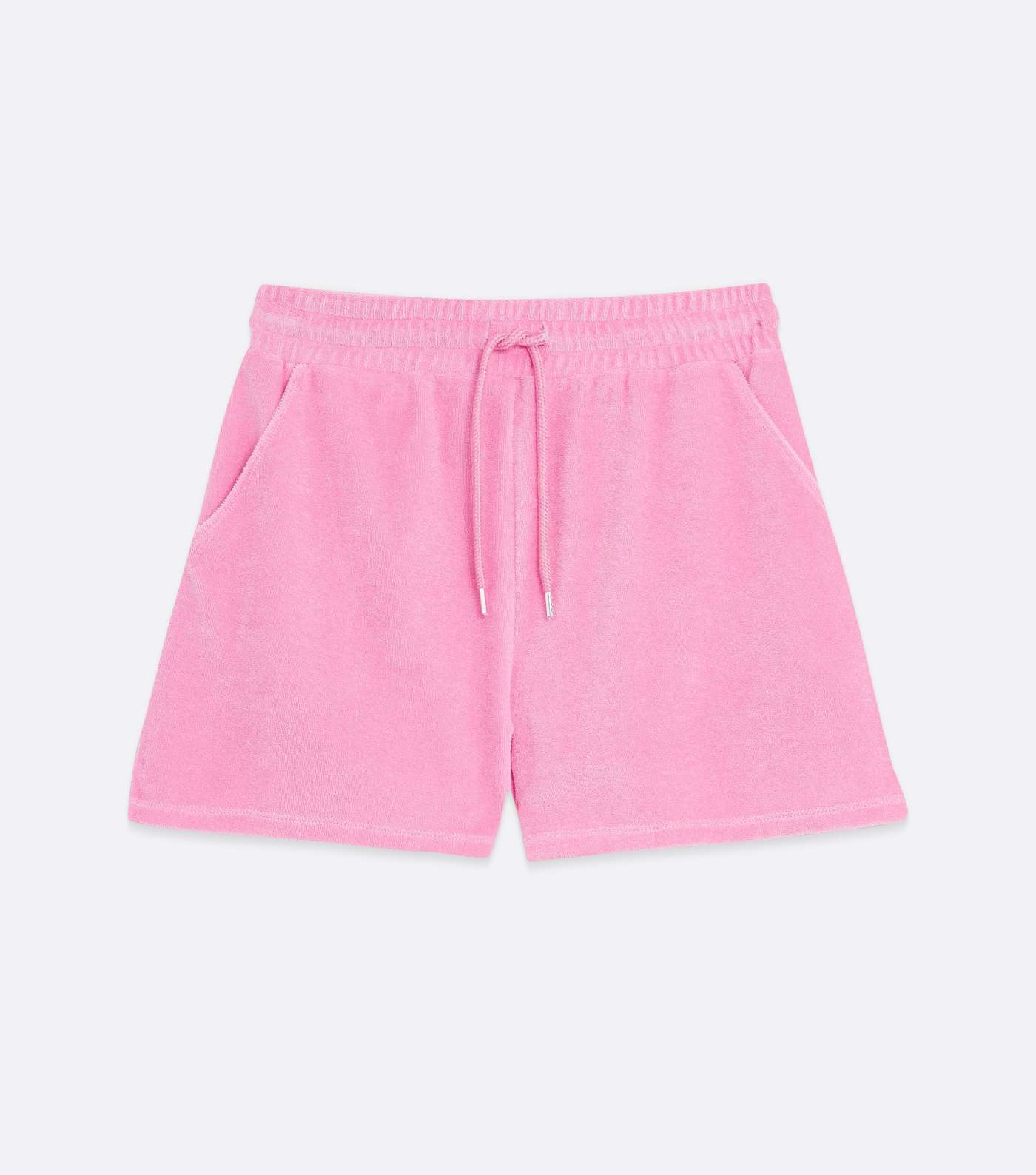 Pale Pink Towelling Shorts  Image 5
