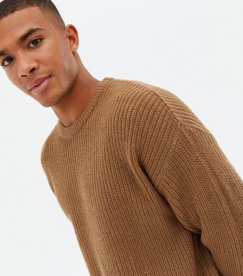 brown crew neck jumper