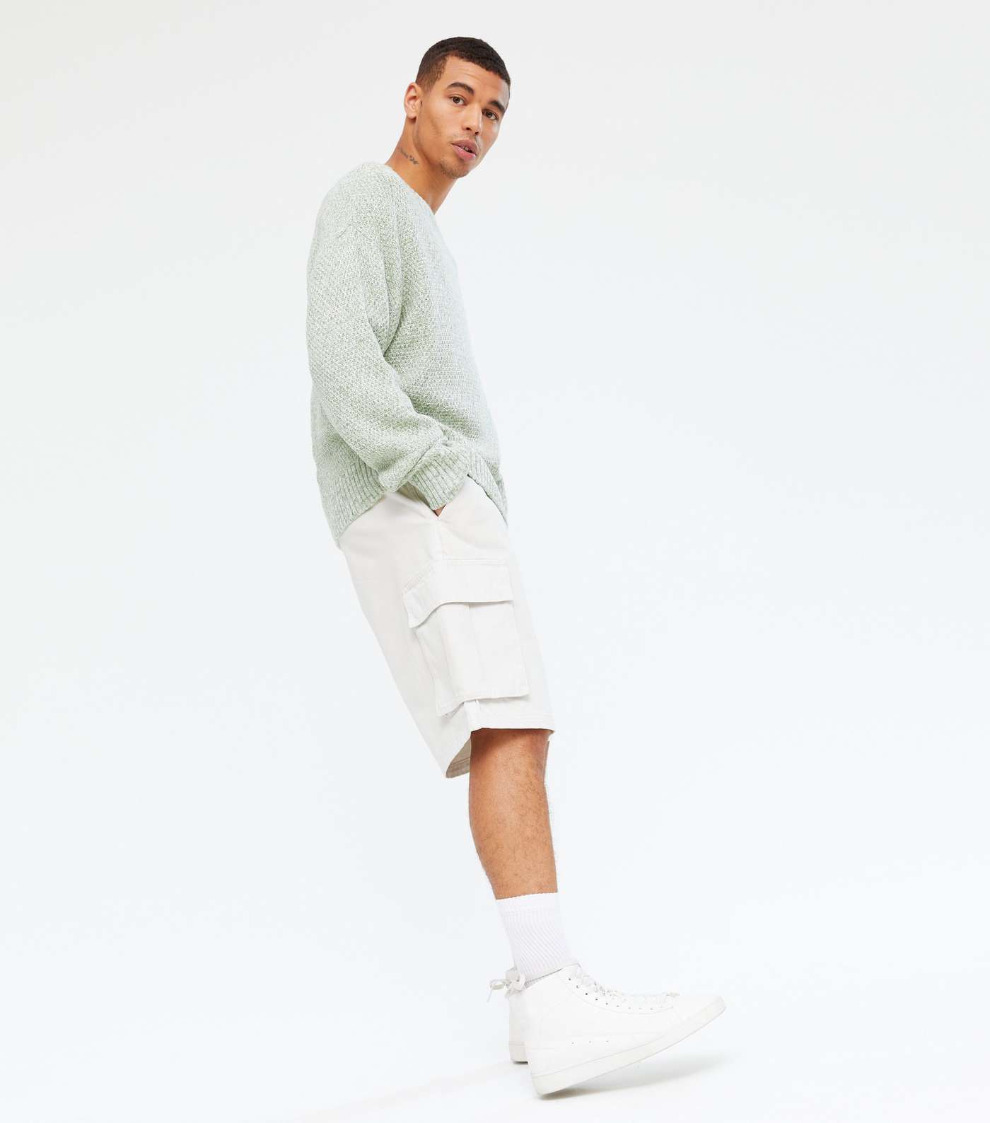 Light Green Relaxed Fit Jumper Image 2