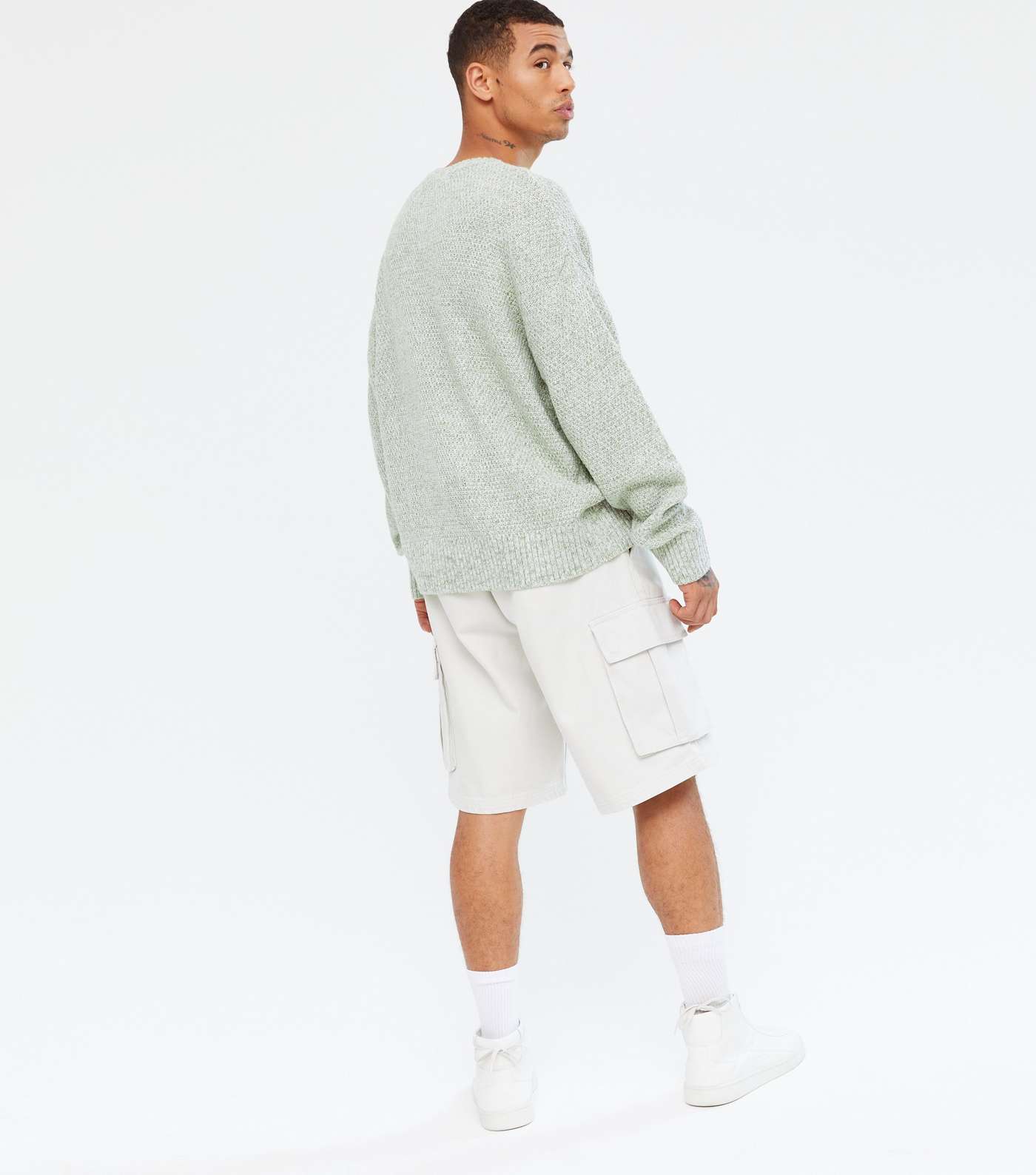 Light Green Relaxed Fit Jumper Image 4