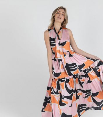 new look orange maxi dress