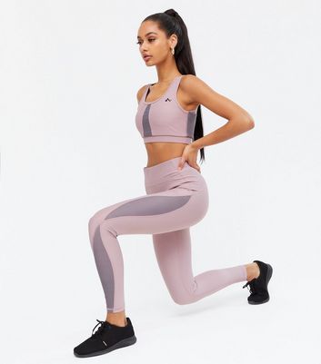 mesh panel sports leggings