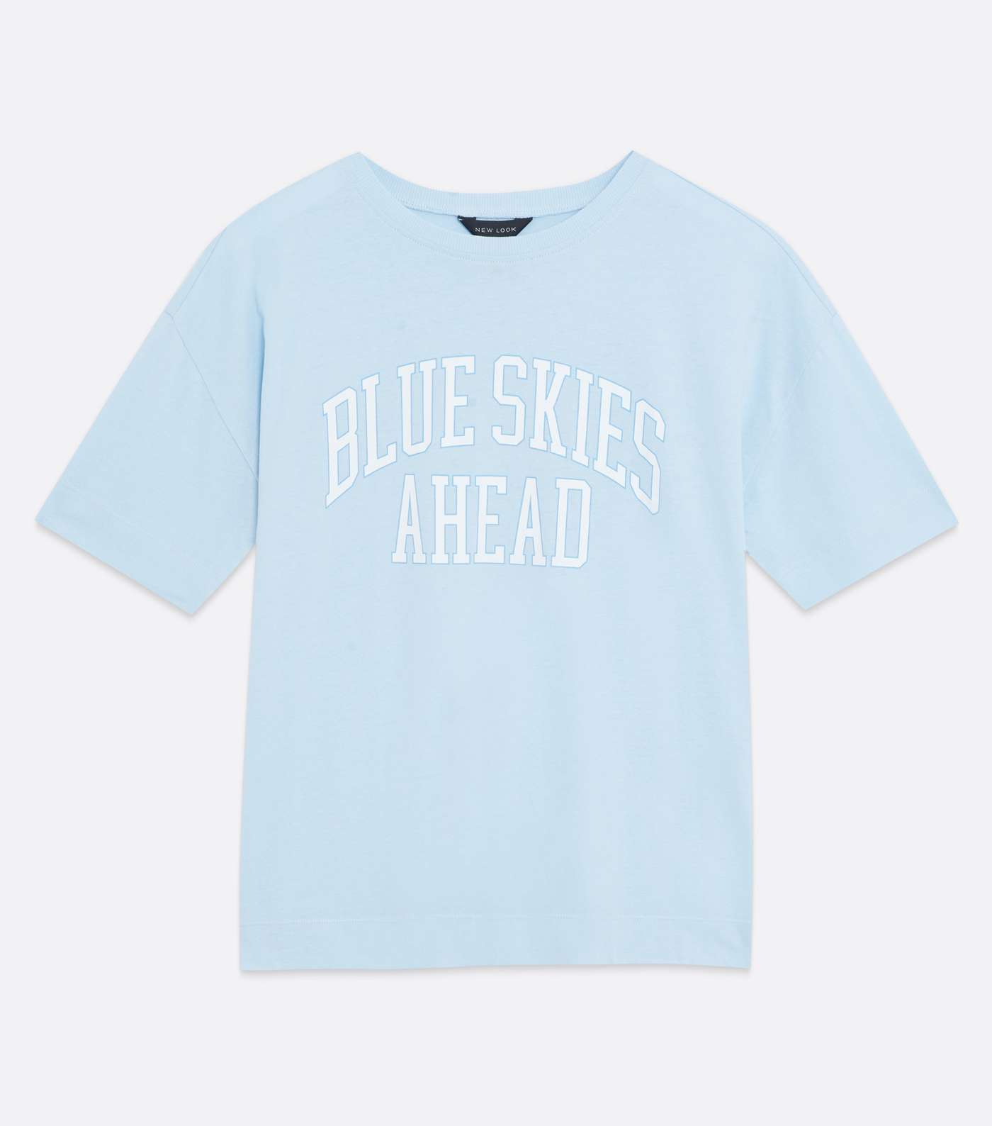Pale Blue Skies Ahead Varsity Logo T-Shirt Image 5